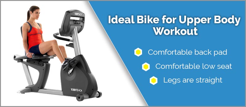 Recumbent bike for upper body workout