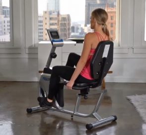 Riding on Recumbent Bike with Exercise