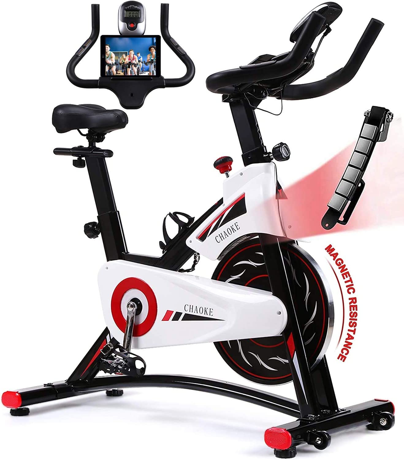 71btJHjXOXL._AC_SL1500_ Exercise Bike, CHAOKE Indoor Cycling Bike Stationary with Magnetic Resistance